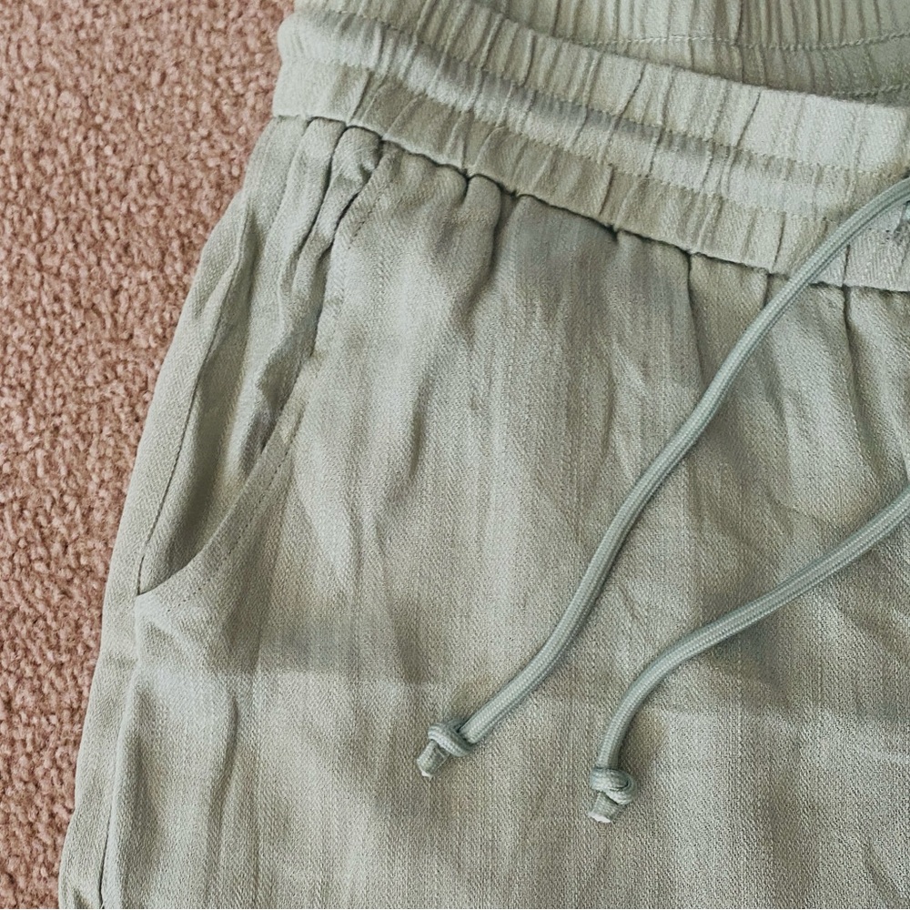XLARGE.  HALARA WIDE LEG CASUAL LINEN FEEL DRAWSTRING PANTS - Picture 6 of 9